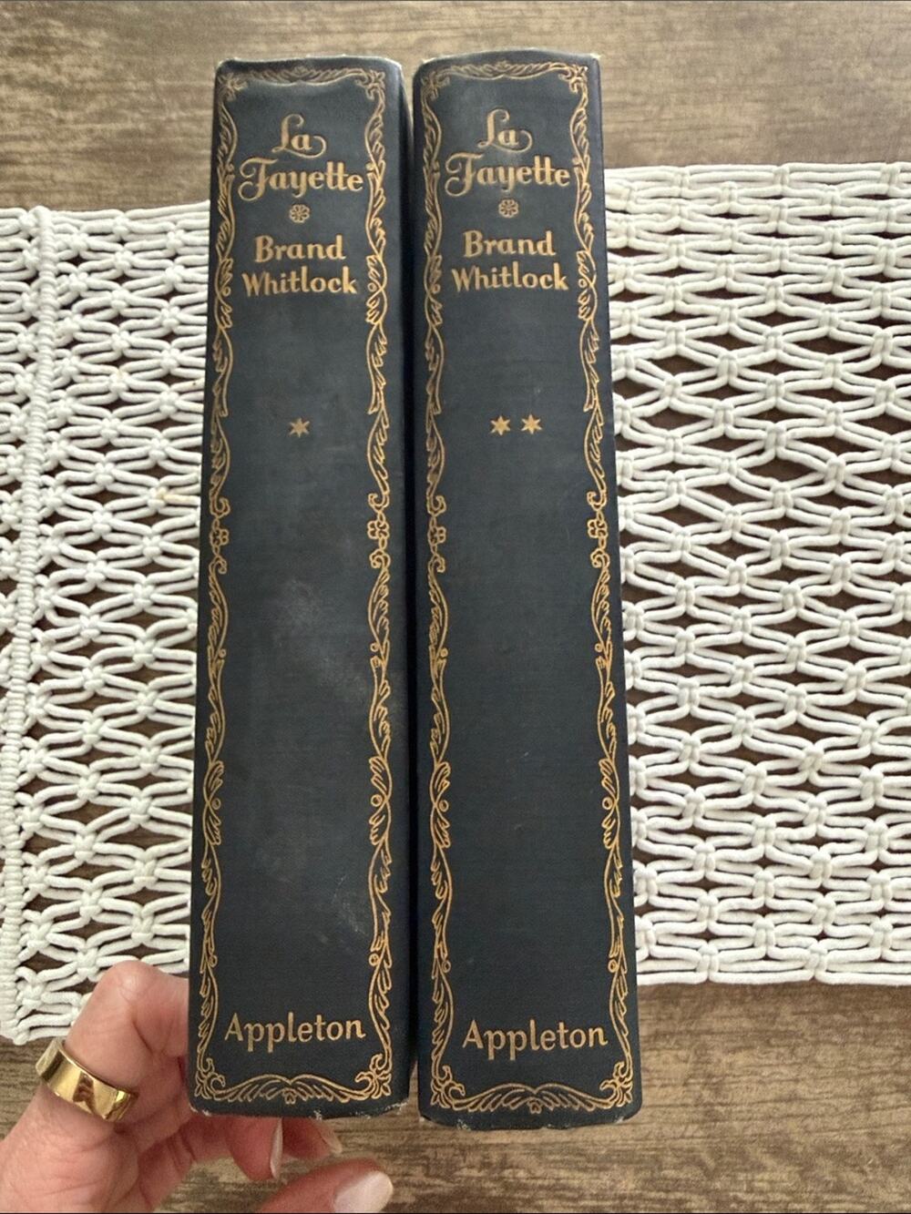 Vintage Brand Whitlock La Fayette Volumes 1&2 Hardcover Uncut Pages Book Set